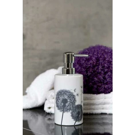 WENKO Distributeur Savon Liquide, Astera, Capacité 360 Ml, Céramique, 8,5x18x7 Cm, Blanc 4 WENKO Distributeur Savon Liquide, Astera, Capacité 360 Ml, Céramique, 8,5x18x7 Cm, Blanc – Image 2