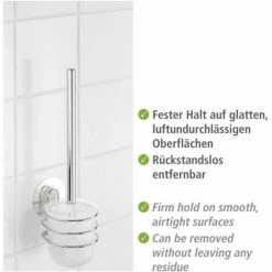 WENKO Porte Brosse WC Mural, Static-Loc® Fixation Sans Perçage, Osimo, Plastique - Acier, 10x37,5x11,5 Cm, Brillant - Chromé 10 WENKO Porte Brosse WC Mural, Static-Loc® Fixation Sans Perçage, Osimo, Plastique - Acier, 10x37,5x11,5 Cm, Brillant - Chromé -WENKO Soldes 6578830 4