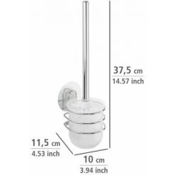 WENKO Porte Brosse WC Mural, Static-Loc® Fixation Sans Perçage, Osimo, Plastique - Acier, 10x37,5x11,5 Cm, Brillant - Chromé 11 WENKO Porte Brosse WC Mural, Static-Loc® Fixation Sans Perçage, Osimo, Plastique - Acier, 10x37,5x11,5 Cm, Brillant - Chromé -WENKO Soldes 6578830 5
