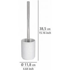 WENKO Brosse WC Goa Neo, Brosse WC Silicone, Brosse WC Noire, Polyrésine Aspect Pierre Naturelle, Ø 9x37 Cm, Blanc - Blanc 9 WENKO Brosse WC Goa Neo, Brosse WC Silicone, Brosse WC Noire, Polyrésine Aspect Pierre Naturelle, Ø 9x37 Cm, Blanc - Blanc -WENKO Soldes 6578834 3
