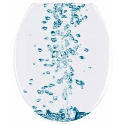 WENKO Abattant WC Original Soda, Abattant WC Avec Fixation Inox, Duroplast Antibactérien, 37.5 X 45 Cm, Multicolore