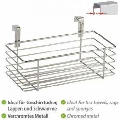 WENKO Rangement Placard Cuisine à Suspendre S, Panier De Rangement Pour Placard, Métal, 24x15x11.5 Cm, Brillant - Chromé 9 WENKO Rangement Placard Cuisine à Suspendre S, Panier De Rangement Pour Placard, Métal, 24x15x11.5 Cm, Brillant - Chromé -WENKO Soldes 6578844 3