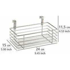 WENKO Rangement Placard Cuisine à Suspendre S, Panier De Rangement Pour Placard, Métal, 24x15x11.5 Cm, Brillant - Chromé 10 WENKO Rangement Placard Cuisine à Suspendre S, Panier De Rangement Pour Placard, Métal, 24x15x11.5 Cm, Brillant - Chromé -WENKO Soldes 6578844 4