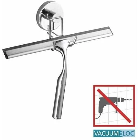 WENKO Raclette De Douche Murale Sans Perçage, Raclette Salle De Bain Vacuum-Loc® Fixation Sans Perçage, Repositionnable Sans Laisser De Trace, Acier Inox, 6x21.5x25 Cm, Brillant - Chromé 4 WENKO Raclette De Douche Murale Sans Perçage, Raclette Salle De Bain Vacuum-Loc® Fixation Sans Perçage, Repositionnable Sans Laisser De Trace, Acier Inox, 6x21.5x25 Cm, Brillant - Chromé – Image 2