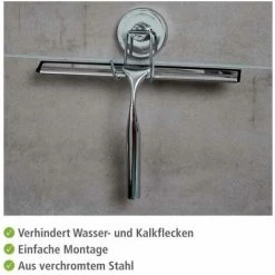 WENKO Raclette De Douche Murale Sans Perçage, Raclette Salle De Bain Vacuum-Loc® Fixation Sans Perçage, Repositionnable Sans Laisser De Trace, Acier Inox, 6x21.5x25 Cm, Brillant - Chromé 9 WENKO Raclette De Douche Murale Sans Perçage, Raclette Salle De Bain Vacuum-Loc® Fixation Sans Perçage, Repositionnable Sans Laisser De Trace, Acier Inox, 6x21.5x25 Cm, Brillant - Chromé -WENKO Soldes 6578849 3