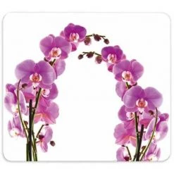 WENKO Fond De Hotte, Crédence Cuisine En Verre, "Orchideés", Verre Trempé, 50x56 Cm, Multicolore