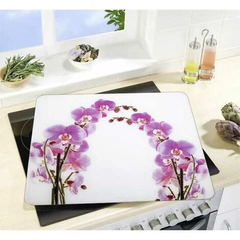 WENKO Fond De Hotte, Crédence Cuisine En Verre, "Orchideés", Verre Trempé, 50x56 Cm, Multicolore 5 WENKO Fond De Hotte, Crédence Cuisine En Verre, "Orchideés", Verre Trempé, 50x56 Cm, Multicolore – Image 3