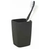 WENKO Gobelet Salle De Bain, Porte Brosse à Dent, Faro, Céramique, 7,3x10,5x7,3 Cm, Noir - Noir 2 WENKO Gobelet Salle De Bain, Porte Brosse à Dent, Faro, Céramique, 7,3x10,5x7,3 Cm, Noir - Noir -WENKO Soldes 6578852 1