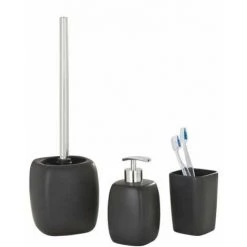 WENKO Gobelet Salle De Bain, Porte Brosse à Dent, Faro, Céramique, 7,3x10,5x7,3 Cm, Noir - Noir 6 WENKO Gobelet Salle De Bain, Porte Brosse à Dent, Faro, Céramique, 7,3x10,5x7,3 Cm, Noir - Noir -WENKO Soldes 6578852 2