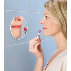 WENKO Miroir Grossissant Mural Adhésif, Miroir Grossissant X3, Plastique, ø12 Cm, Chromé - Chromé -WENKO Soldes 6578855 3