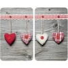 WENKO Protection Plaque De Cuisson, Couvre Plaque De Cuisson En Verre "Coeur", Lot De 2, Verre Trempé, 30x52 Cm, Multicolore -WENKO Soldes 6578869 1