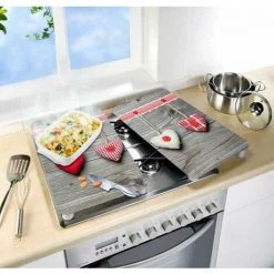 WENKO Protection Plaque De Cuisson, Couvre Plaque De Cuisson En Verre "Coeur", Lot De 2, Verre Trempé, 30x52 Cm, Multicolore 9 WENKO Protection Plaque De Cuisson, Couvre Plaque De Cuisson En Verre "Coeur", Lot De 2, Verre Trempé, 30x52 Cm, Multicolore -WENKO Soldes 6578869 3