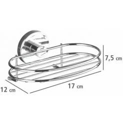 WENKO Porte Savon Mural Sans Percer Milazzo, Porte Savon Mural Vacuum-Loc® Fixation Sans Perçage, Repositionnable Sans Laisser De Trace, Acier , 17x7,5x12 Cm, Brillant - Chromé 11 WENKO Porte Savon Mural Sans Percer Milazzo, Porte Savon Mural Vacuum-Loc® Fixation Sans Perçage, Repositionnable Sans Laisser De Trace, Acier , 17x7,5x12 Cm, Brillant - Chromé -WENKO Soldes 6578875 5