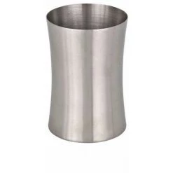 WENKO Porte Brosse à Dent, Gobelet Salle De Bain, Pieno, Acier Inox, Ø 6,7x10 Cm, Mat - Satiné
