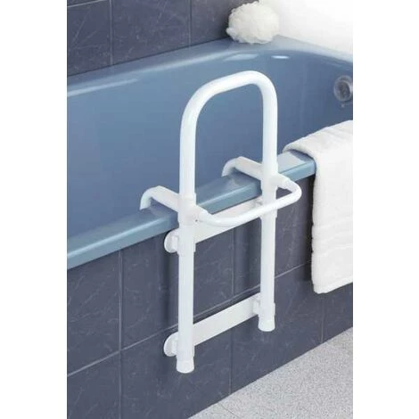 WENKO Poignée Pour Baignoire Secura, Marche Pied Baignoire Antidérapant, Système Accès Baignoire, Capacité 150 Kg, Aluminium - Plastique, 24,5 X 52,5 X 23 Cm, Blanc - Blanc 6 WENKO Poignée Pour Baignoire Secura, Marche Pied Baignoire Antidérapant, Système Accès Baignoire, Capacité 150 Kg, Aluminium - Plastique, 24,5 X 52,5 X 23 Cm, Blanc - Blanc – Image 4