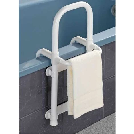 WENKO Poignée Pour Baignoire Secura, Marche Pied Baignoire Antidérapant, Système Accès Baignoire, Capacité 150 Kg, Aluminium - Plastique, 24,5 X 52,5 X 23 Cm, Blanc - Blanc 7 WENKO Poignée Pour Baignoire Secura, Marche Pied Baignoire Antidérapant, Système Accès Baignoire, Capacité 150 Kg, Aluminium - Plastique, 24,5 X 52,5 X 23 Cm, Blanc - Blanc – Image 5