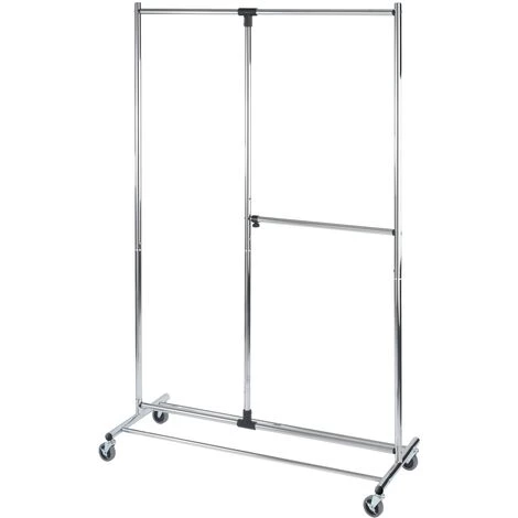 WENKO Portant Vêtements, Penderie Vêtement Sur Roulettes, 2 Niveaux Profissimo 3 WENKO Portant Vêtements, Penderie Vêtement Sur Roulettes, 2 Niveaux Profissimo