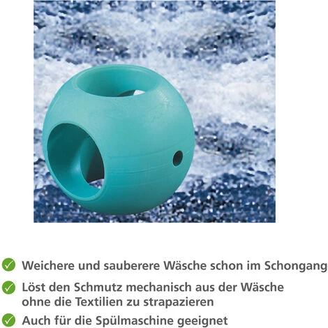 WENKO Boule De Lavage, Boule De Lavage écologique Sans Lessive, Protège Le Linge Même Délicat, Convient également Pour Le Lave-vaisselle, Caoutchouc - Aimant, ø6cm, Vert - Vert 4 WENKO Boule De Lavage, Boule De Lavage écologique Sans Lessive, Protège Le Linge Même Délicat, Convient également Pour Le Lave-vaisselle, Caoutchouc - Aimant, ø6cm, Vert - Vert – Image 2