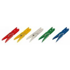 WENKO Lot De 50 Pinces à Linge Colorado Avec Ressort Inox, Pince à Linge Pour étendre Le Linge, Plastique - Acier Inox, 1x7x1,5 Cm, Multicolore - Multicolore -WENKO Soldes 6578931 2