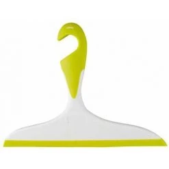 WENKO Raclette De Douche, Raclette Salle De Bain, Avec Crochet De Suspension, Loano, Plastique, L23x17 Cm, Jaune - Jaune