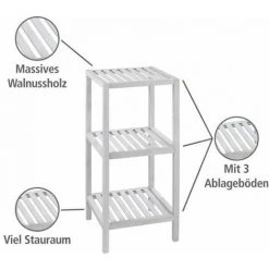 WENKO Etagère Rangement Bois, Norway, 3 étagères Bois Naturel Blanc, Bois Noyer, 36x79x36cm, Blanc 9 WENKO Etagère Rangement Bois, Norway, 3 étagères Bois Naturel Blanc, Bois Noyer, 36x79x36cm, Blanc -WENKO Soldes 6578945 3