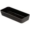 WENKO Boite De Rangement Salle De Bain Gom, Bac De Rangement Salle De Bain, Plastique Soft Touch, 24x4x10 Cm, Noir - Noir -WENKO Soldes 6578968 1