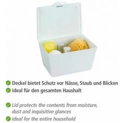 WENKO Boîte Avec Couvercle Brasil, Panier De Rangement, Panier De Salle De Bain Avec Couvercle, Plastique (PET), 19 X 10 X 15.5 Cm, Blanc - Blanc 9 WENKO Boîte Avec Couvercle Brasil, Panier De Rangement, Panier De Salle De Bain Avec Couvercle, Plastique (PET), 19 X 10 X 15.5 Cm, Blanc - Blanc -WENKO Soldes 6578976 3
