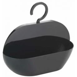 WENKO Serviteur De Douche à Suspendre Candy, Panier De Douche à Suspendre, Plastique, 26x23x9 Cm, Noir - Noir