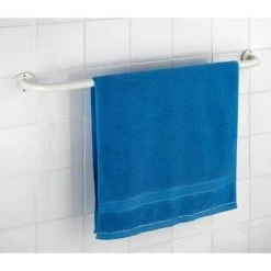 WENKO Porte Serviettes Salle De Bain Mural, Basic, Acier, L80 Cm, Blanc 10 WENKO Porte Serviettes Salle De Bain Mural, Basic, Acier, L80 Cm, Blanc -WENKO Soldes 6579032 4