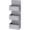 WENKO Organiseur De Salle De Bain à Suspendre Adria, Organisateur Suspendu 3 Paniers De Rangement, Polypropylène, 25x72x15,5 Cm, Gris -WENKO Soldes 6579037 1