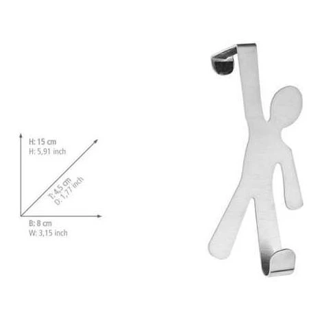 WENKO Crochet De Porte Boy Mat - Mat 4 WENKO Crochet De Porte Boy Mat - Mat – Image 2