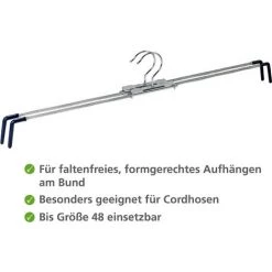 WENKO Cintre Extensible Pour Pantalon, Jupe, Spiral 50 - Argent Brillant 7 WENKO Cintre Extensible Pour Pantalon, Jupe, Spiral 50 - Argent Brillant -WENKO Soldes 6579044 2