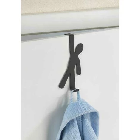 WENKO Crochet De Porte Boy Noir - Noir 4 WENKO Crochet De Porte Boy Noir - Noir – Image 2