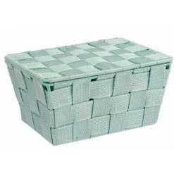 WENKO Panier De Rangement Salle De Bain Avec Couvercle Adria, Petite Boite De Rangement, Polypropylène, 19x14x10 Cm, Menthe 7 WENKO Panier De Rangement Salle De Bain Avec Couvercle Adria, Petite Boite De Rangement, Polypropylène, 19x14x10 Cm, Menthe -WENKO Soldes 6579056 2