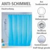 WENKO Rideau De Douche Antimoisissure, Rideau De Douche 180x200 Cm, Lavable En Machine Et Waterproof, 12 Anneaux Rideau De Douche En Plastique Blanc Inclus, 100% Polyester, 180x200 Cm, Bleu - Bleu - Bleu Clair -WENKO Soldes 6579063 1