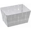 WENKO Panier salle de bain Adria Mini, rangement Salle De Bain, Long, Polypropylène, 19x9x14 Cm, Blanc - Blanc