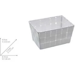WENKO Panier salle de bain Adria Mini, rangement Salle De Bain, Long, Polypropylène, 19x9x14 Cm, Blanc - Blanc 8 WENKO Panier salle de bain Adria Mini, rangement Salle De Bain, Long, Polypropylène, 19x9x14 Cm, Blanc - Blanc -WENKO Soldes 6579066 3