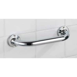 WENKO Barre De Redressement, Barre D'appui WC Et Salle De Bain, Basic, Acier Inoxydable, Longueur 25cm, 31x6x9,5 Cm, Brillant - Brillant -WENKO Soldes 6579071 2