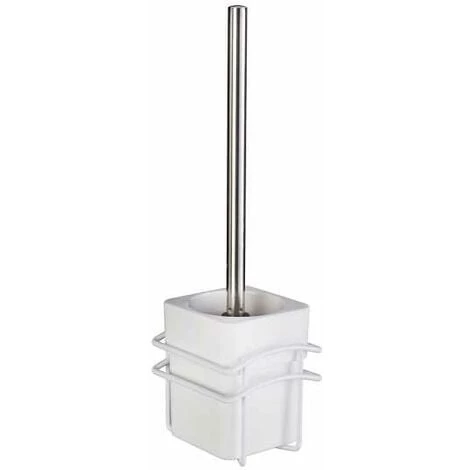 WENKO Brosse WC Suspendue, Brosse WC Murale Classic Plus, Acier , 10,5x37,5x13 Cm, Blanc - Blanc 3 WENKO Brosse WC Suspendue, Brosse WC Murale Classic Plus, Acier , 10,5x37,5x13 Cm, Blanc - Blanc