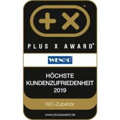 WENKO Combiné WC 2en1, Brosse WC Et Dérouleur Papier Toilette, Parus, Acier Inox, 25,5x57x16,5 Cm, Brillant -WENKO Soldes 6579075 5