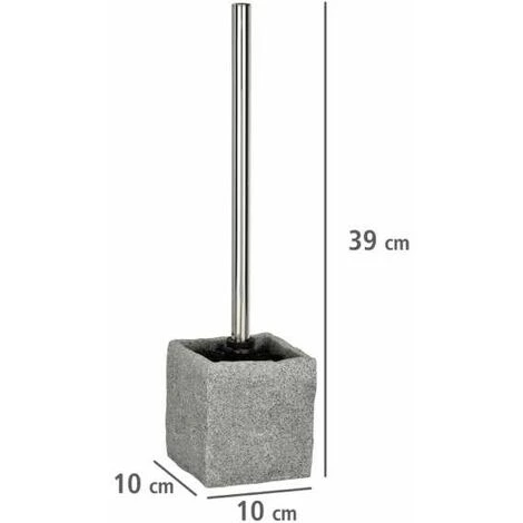 WENKO Brosse WC Granite, Brosse WC Noire, Polyrésine Effet Granit, 10x39x10 Cm, Gris - Gris 5 WENKO Brosse WC Granite, Brosse WC Noire, Polyrésine Effet Granit, 10x39x10 Cm, Gris - Gris – Image 3
