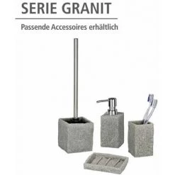 WENKO Brosse WC Granite, Brosse WC Noire, Polyrésine Effet Granit, 10x39x10 Cm, Gris - Gris 10 WENKO Brosse WC Granite, Brosse WC Noire, Polyrésine Effet Granit, 10x39x10 Cm, Gris - Gris -WENKO Soldes 6579086 4