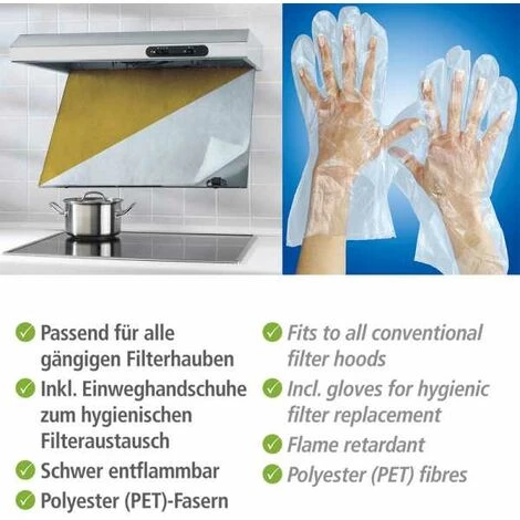 WENKO Filtre Hotte, Filtre à Graisse Pour Hotte Aspirante - Blanc 5 WENKO Filtre Hotte, Filtre à Graisse Pour Hotte Aspirante - Blanc – Image 3