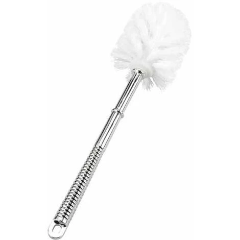 WENKO Brosse WC De Rechange Pour Porte-brosse WC Avec Manche En Plastique Chromé, Polypropylène, Ø 8.5x34 Cm, Blanc - Chromé 3 WENKO Brosse WC De Rechange Pour Porte-brosse WC Avec Manche En Plastique Chromé, Polypropylène, Ø 8.5x34 Cm, Blanc - Chromé