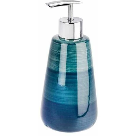 WENKO Distributeur Savon Liquide, Pottery, Capacité 360 Ml, Céramique Peinte à La Main, Ø 8x17,5 Cm, Pétrole 3 WENKO Distributeur Savon Liquide, Pottery, Capacité 360 Ml, Céramique Peinte à La Main, Ø 8x17,5 Cm, Pétrole