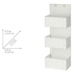 WENKO Organiseur De Salle De Bain à Suspendre Adria, Organisateur Suspendu 3 Paniers De Rangement, Polypropylène, 25x72x15,5 Cm, Blanc 11 WENKO Organiseur De Salle De Bain à Suspendre Adria, Organisateur Suspendu 3 Paniers De Rangement, Polypropylène, 25x72x15,5 Cm, Blanc -WENKO Soldes 6579118 5