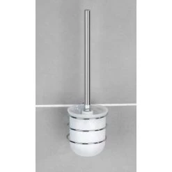 WENKO Brosse WC Suspendue, Brosse WC Murale Classic, Acier - Plastique, 10x37x12 Cm, Brillant - Blanc - Blanc 10 WENKO Brosse WC Suspendue, Brosse WC Murale Classic, Acier - Plastique, 10x37x12 Cm, Brillant - Blanc - Blanc -WENKO Soldes 6579148 4