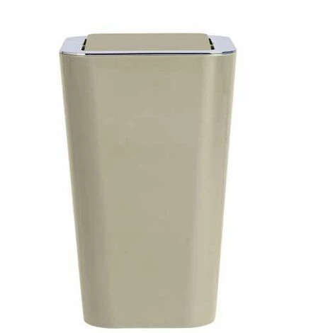 WENKO Poubelle Salle De Bain, Poubelle à Couvercle Basculant, Candy, Plastique, 6L, 18x28,5x18 Cm, Taupe - Gris - Taupe 7 WENKO Poubelle Salle De Bain, Poubelle à Couvercle Basculant, Candy, Plastique, 6L, 18x28,5x18 Cm, Taupe - Gris - Taupe – Image 5