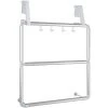 WENKO Porte Serviettes à Suspendre Pour Cabine De Douche Compact, Porte Serviette Pour Porte, Aluminium, 62,5x78x14,5 Cm, Brillant 1 WENKO Porte Serviettes à Suspendre Pour Cabine De Douche Compact, Porte Serviette Pour Porte, Aluminium, 62,5x78x14,5 Cm, Brillant -WENKO Soldes 6579169 1