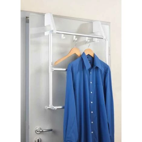 WENKO Porte Serviettes à Suspendre Pour Cabine De Douche Compact, Porte Serviette Pour Porte, Aluminium, 62,5x78x14,5 Cm, Brillant 7 WENKO Porte Serviettes à Suspendre Pour Cabine De Douche Compact, Porte Serviette Pour Porte, Aluminium, 62,5x78x14,5 Cm, Brillant – Image 5